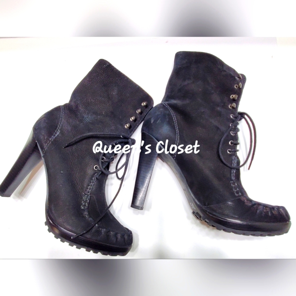 Diane Von Furstenberg | Jameson Lace-Up Nubuk Ankle Booties